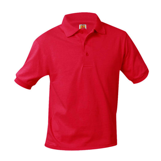 Unisex Jersey Knit Polo Shirt, Short Sleeves w/Logo (8th Grade) - 1300